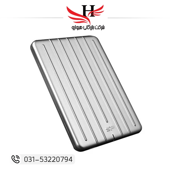 هارد اکسترنال سیلیکون پاور مدل Armor A75 ظرفیت 2 ترابایت با بدنه آلومینیومی ضد ضربه و رابط USB 3.2 مناسب بکاپ و ذخیره اطلاعات